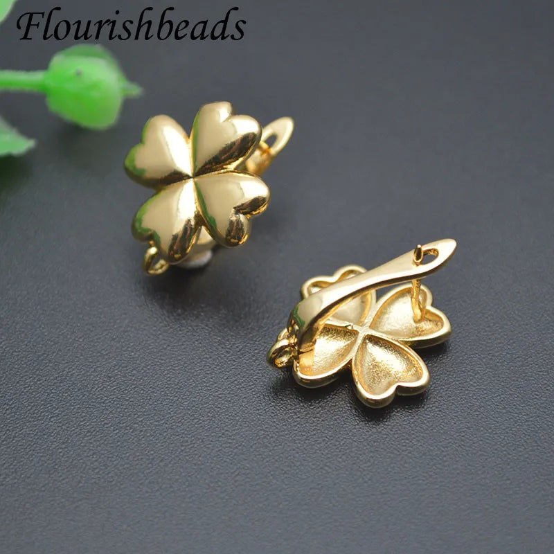 18k Gold Color Anti Fading Smooth Earring Hooks Shvenzy for Women DIY Wedding Christmas Earrings Jewelry Accessories 30pcs/lot
