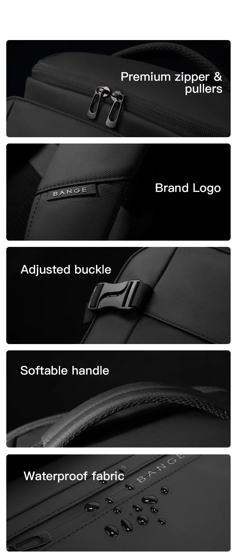 BANGE Carry On Backpack Cabin Bag Travel Backpack for Men Shoes Handle Luggage Leisure Laptop Backpack mochila para viaje cabina