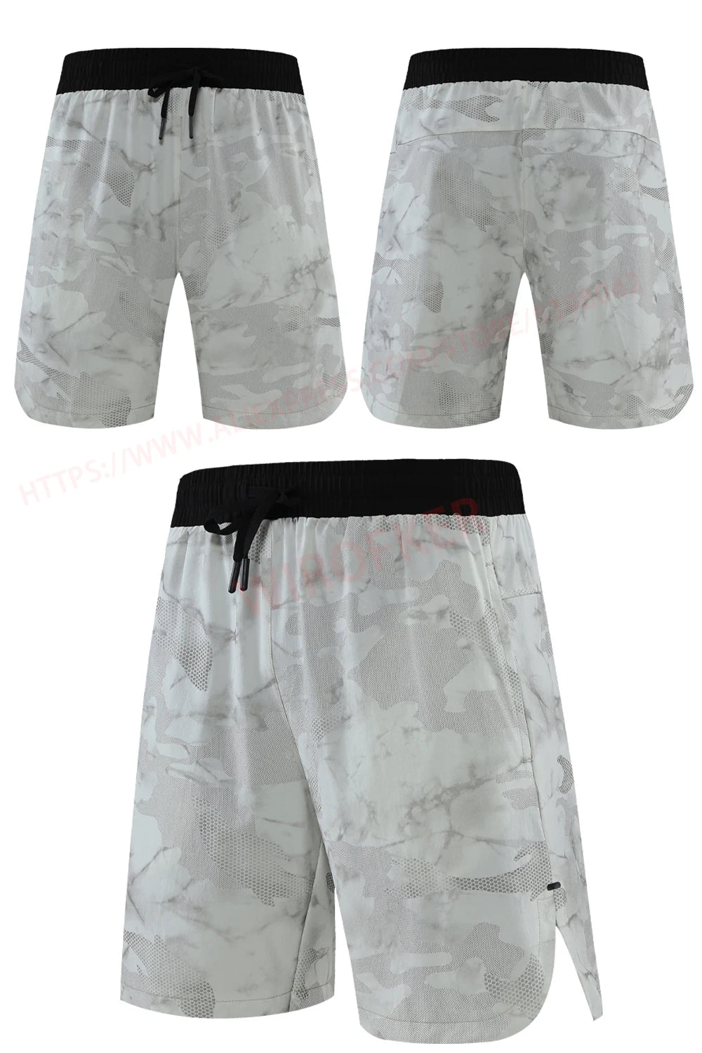 Men Fitness Shorts Quick Dry Sport Shirts Casual Beach Brand Short Camouflage