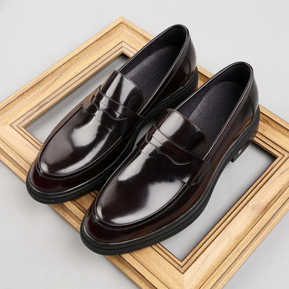 Italian Luxury Genuine Leather Men's Formal Shoes Handmade Quality Designer Comfortable 2024 Wedding Social Business Loafers Man
