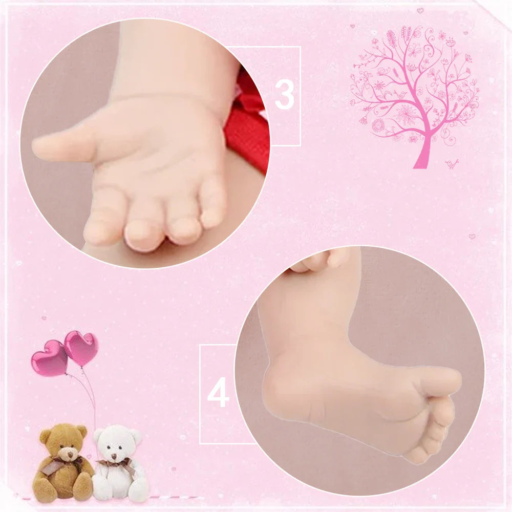 IVITA WG1526 43cm 2.69kg 100% Full Body Silicone Reborn Baby Girl Doll  Realistic Soft Dolls DIY Blank Babe Children Toys