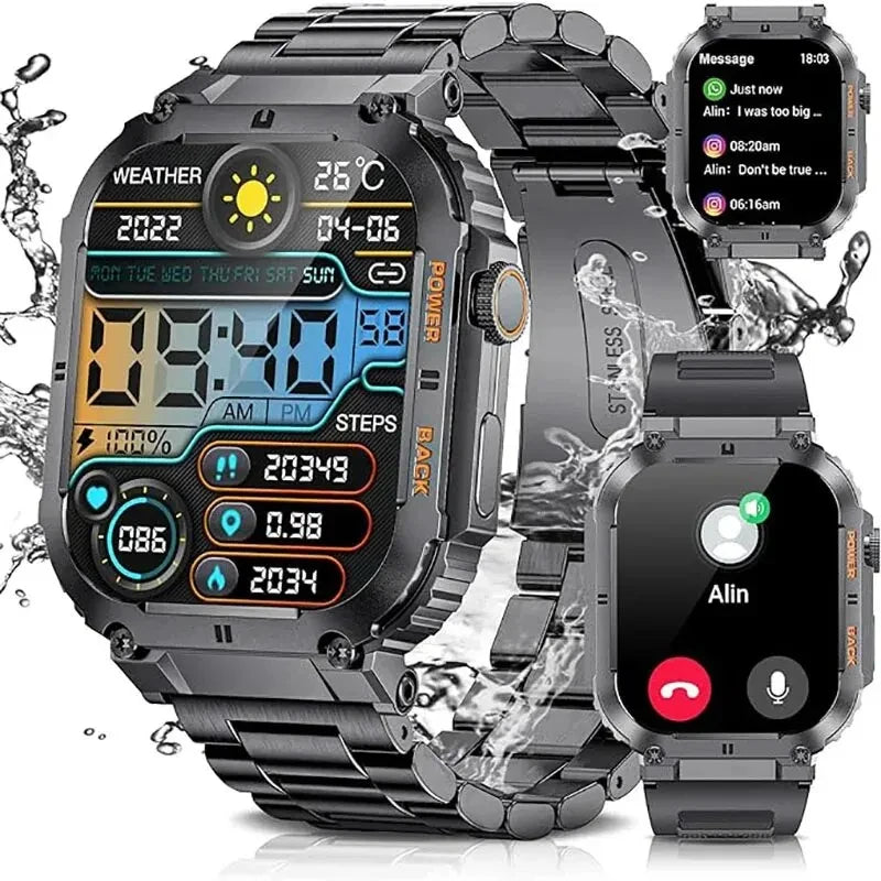 LIGE Outdoor Sports Fitness Smartwatch For Men