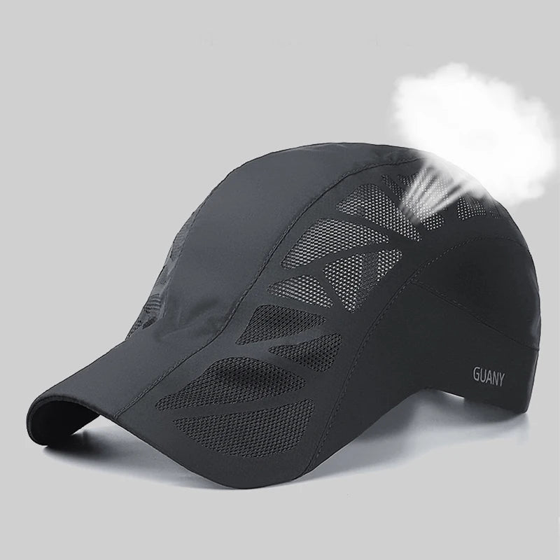 Sports Mens Sun Hats Breathable Mesh Quick-drying Visor Caps Outdoor