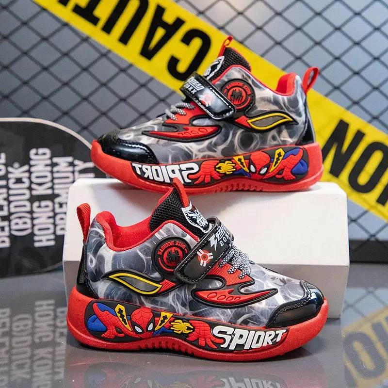 Disney Cartoon Spider-Man Spring Autumn Boys Girls Sports Shoes Light Blue