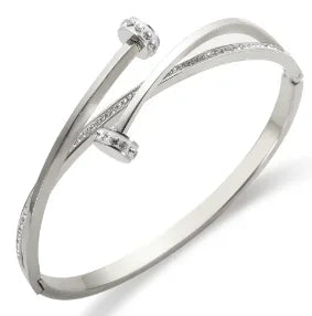 Stainless Steel With Zirconia Bracelet Simple Jewelry