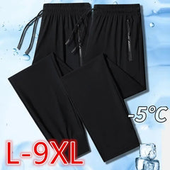 Men Casual Pants Plus Size 9XL 100-150kg Loose Sport Sweatpants Big Size Trousers