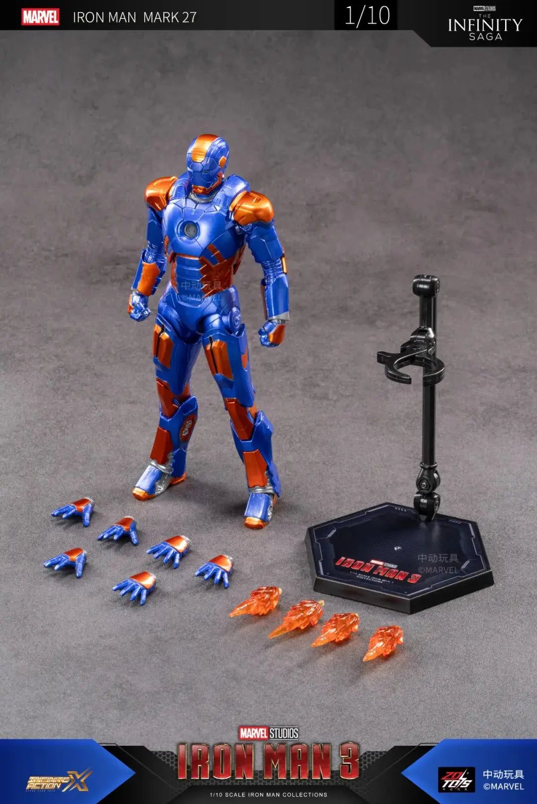 Original ZD Toys Iron Man Tony Stark MK9 MK14 MK12 MK27 MK15 MK35 MK22 MK40 Hammerhead Action Figure Anime Collect Model Gifts