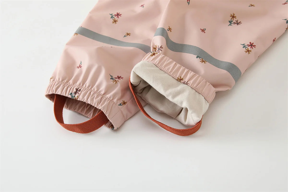 HONEYKING Children's Clothing Sets Raincoat Suit Baby Waterproof Overalls Pants Girls Jumpsuit For Kids Jacket And Trousers Set