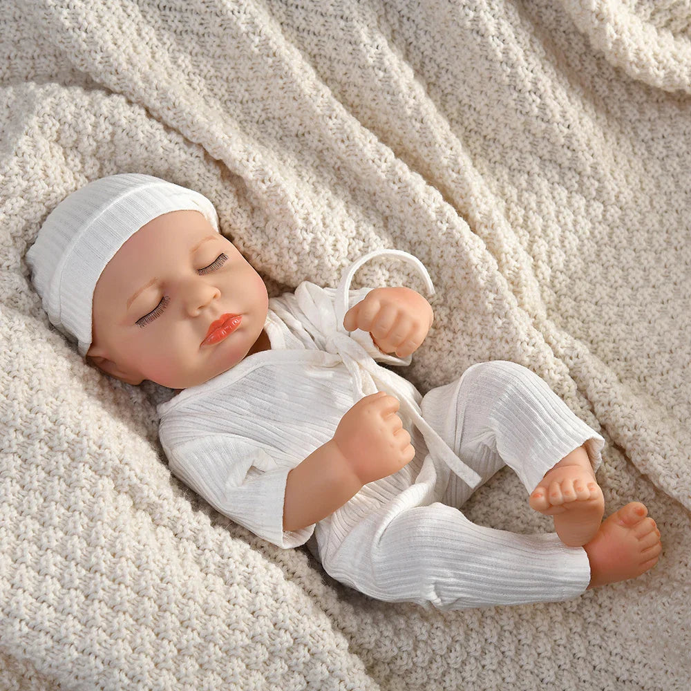16 Inch 40cm Loulou Full Body Soft Vinyl Girl Reborn Baby Doll Lifelike Bebe Reborn Doll Toys Realistic Baby Doll Toys