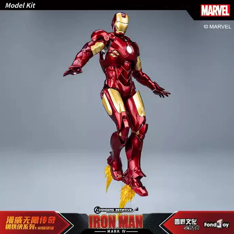 NEW Original Fondjoy Anime Figure Iron Man MK4 Model Kit 1/12 Infinity Saga Ironman Mark 4 Assembly ABS Joint Movable Kid Toys