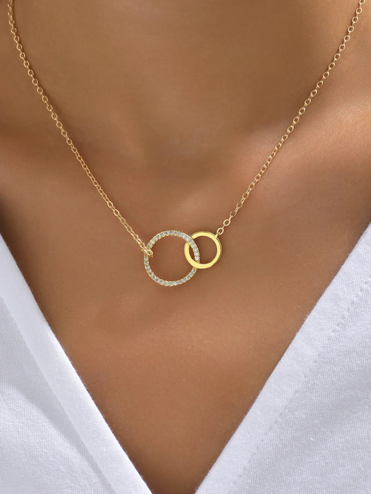 Stainless Steel Necklaces for Women Fashion Thin Chain Minimalist Dainty Double