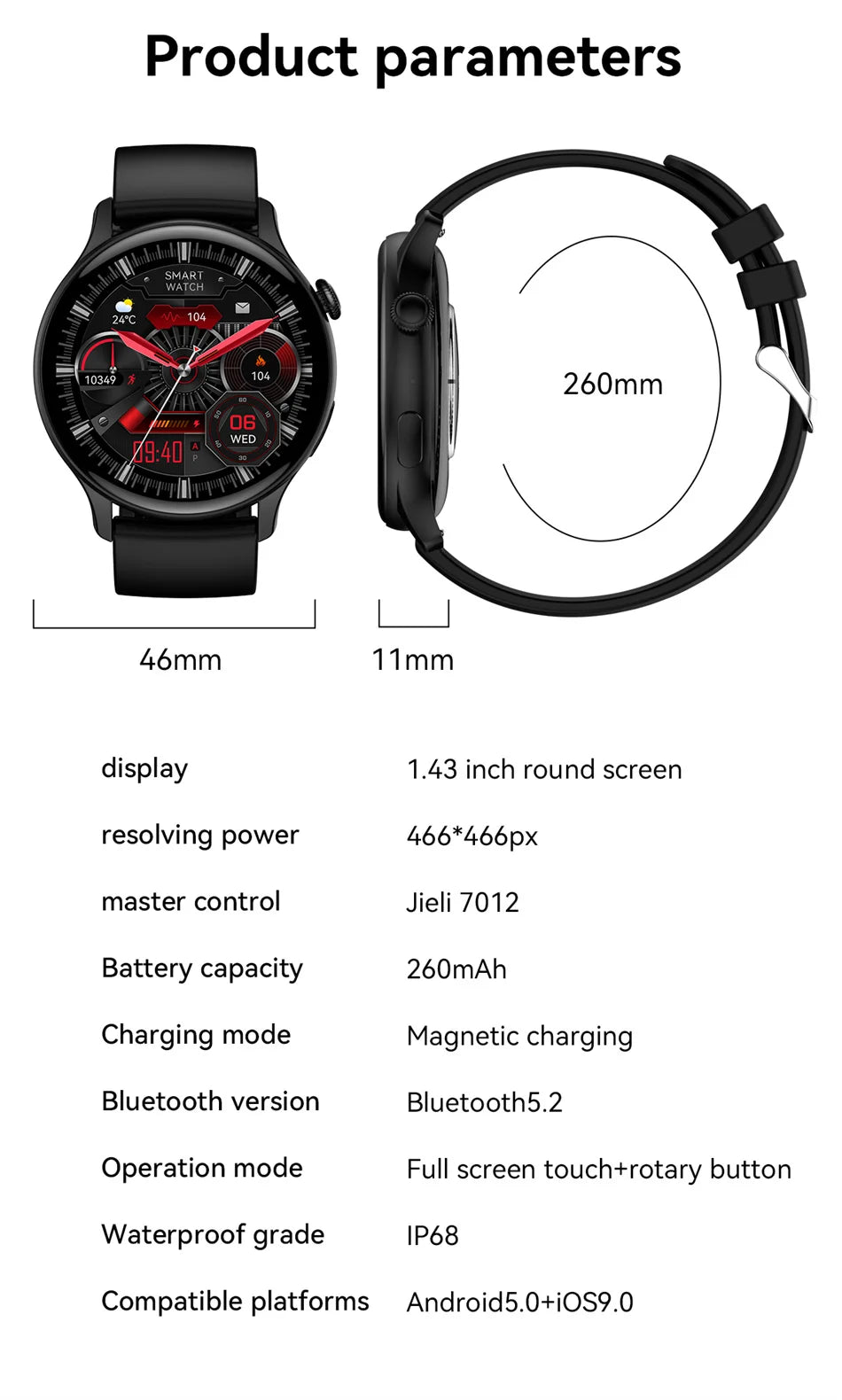 2026 New True AMOLED Smart Watch Ladies Screen Always Show Time 466*466 HD Health Tracker Voice Calling NFC Smartwatch Women