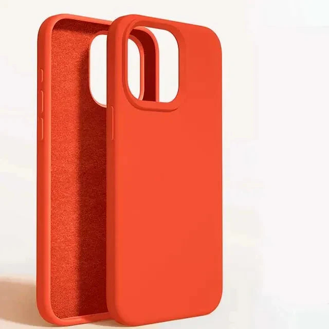 Luxury Liquid Silicone Phone Case For iPhone 15 13 12 11 14 Pro Max Bumper Cover 15 Plus Shockproof Protective Cases Accessories
