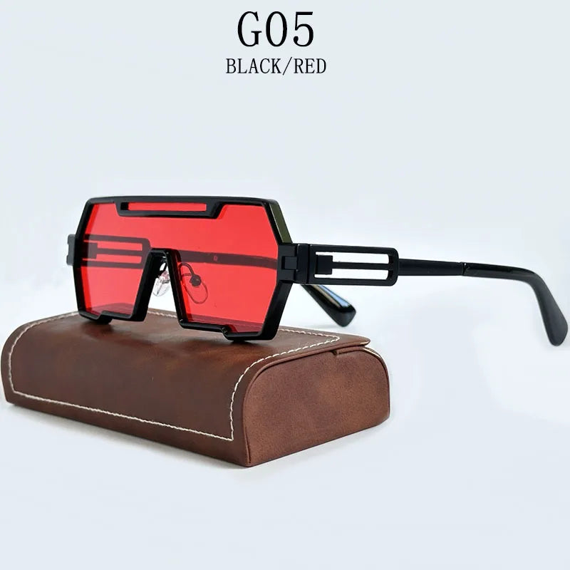Sunglasses For Men Square Vintage Punk Fashion Glasses Retro