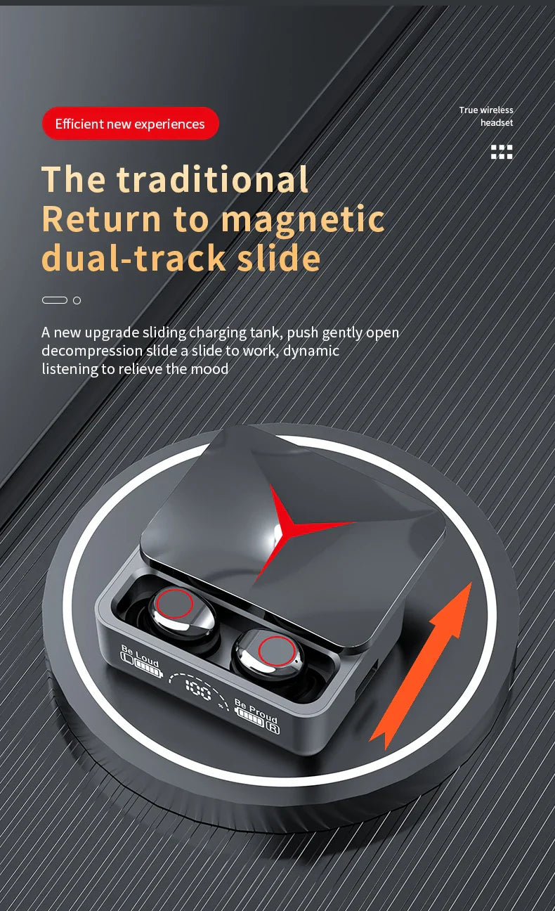 Original TWS M90 Wireless Headphones Sliding Cover Gaming Earphone Bluetooth 5.3 Sport Earbuds Music Headsets For Iphone Xiaomi