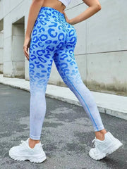 Leopard Print Seamless Leggings Fitness Women High Waist Yoga Pants Scrunch