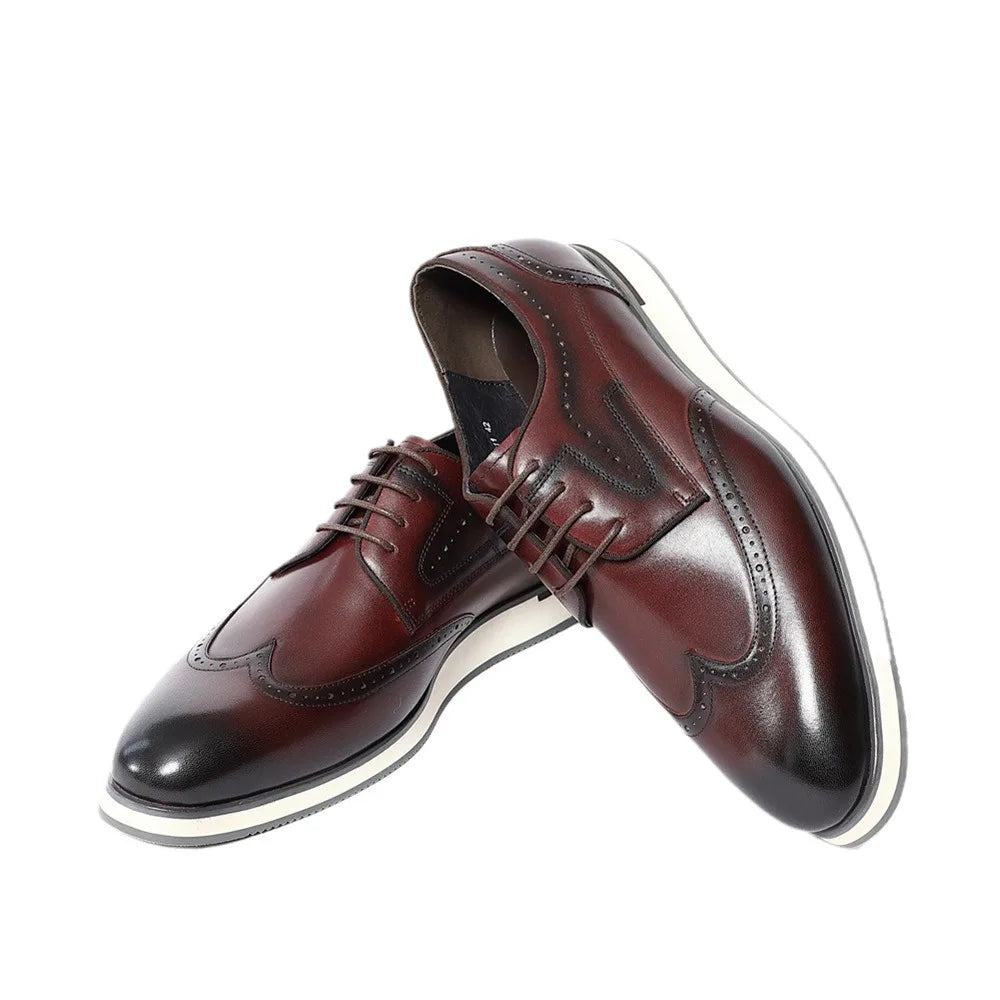 New high-grade hand-colored  cowhide  men's shoes versatile British business formal leather shoes men