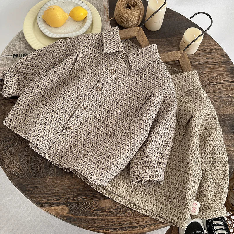 Boys Clothes Sets Spring Autumn 2025 Children Fashion Shirts Pants 2pcs Party Suit For Baby Tops Trousers Outfits Kids Tracksuit