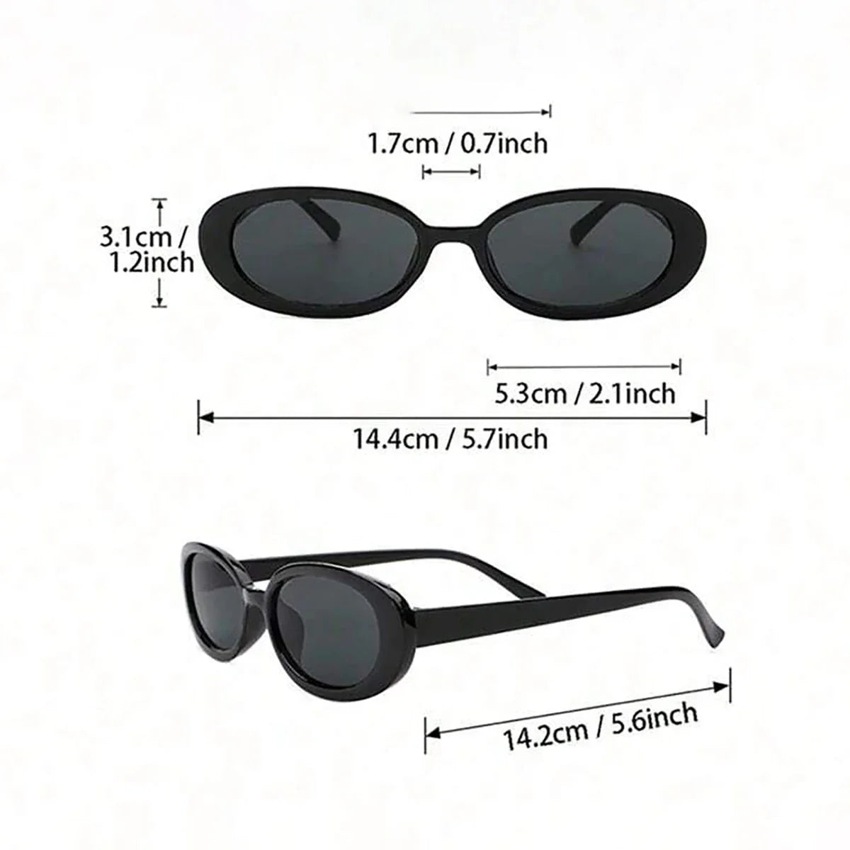 6PCS Women Small Oval Sunglasses Vintage Women's Brand Designer Sun Glasses Fashion UV Protection Shades UV400 Oculos De Sol