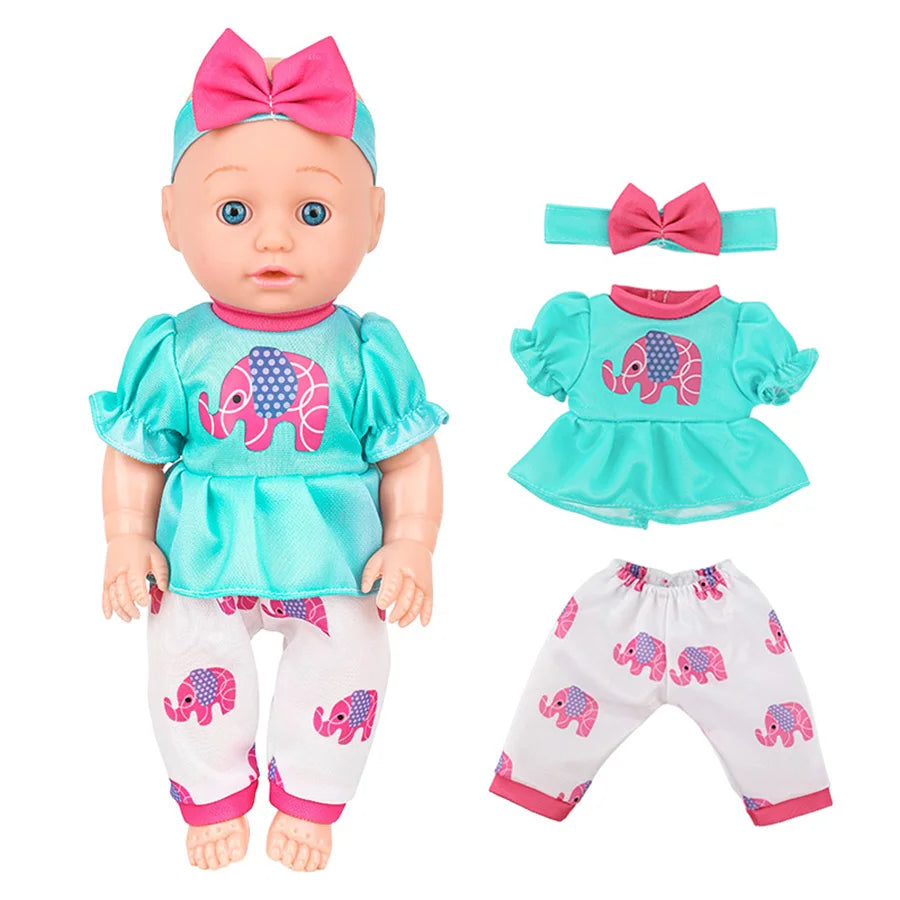 12inch Realistic Reborn Baby Doll For Kids Cute Baby Doll Movable Doll With Jumpsuits Birthday Gifts Children's Toys