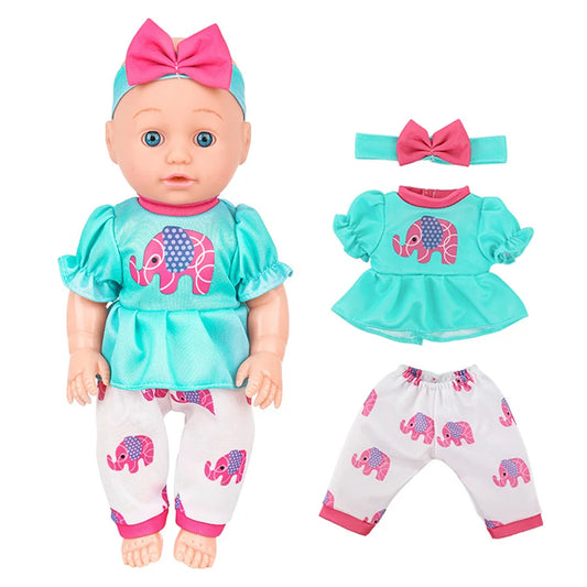 12inch Realistic Reborn Baby Doll For Kids Cute Baby Doll Movable Doll With Jumpsuits Birthday Gifts Children's Toys