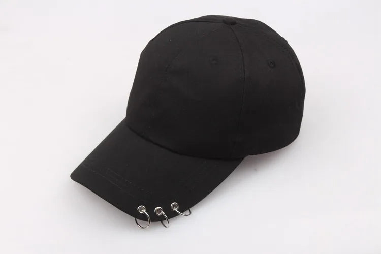 COKK Hip Hop Women's Baseball Cap With Ring Circle Snapback Hats For Men Women Unisex Dad Hat Adjustable Kpop Korean Style Gorra