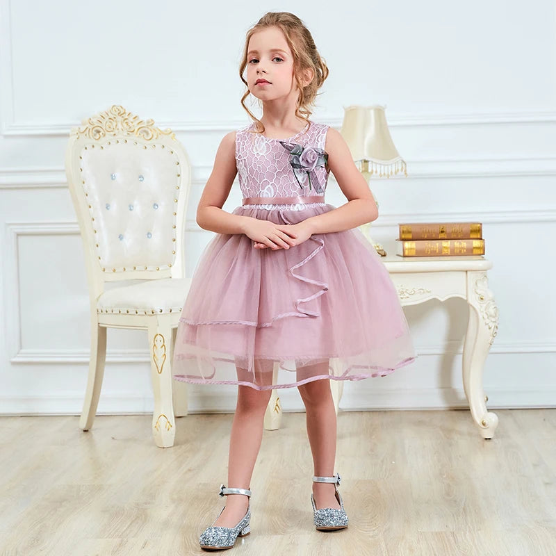 Baby Girls Dress Casual Costume Kids Dresses For Girls Flower Baby Dress