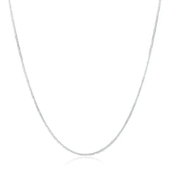 925 Sterling Silver 40-75CM LONG 2mm Width Side Chain Necklace For Women