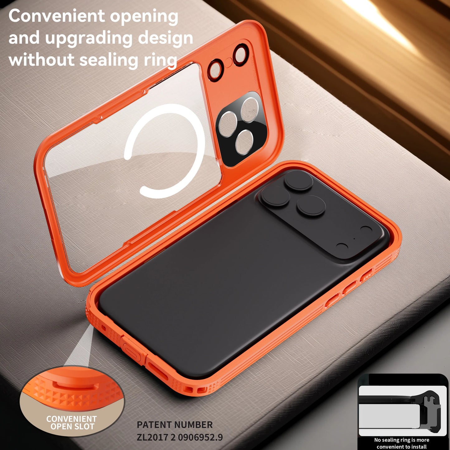 Magnetic Waterproof Phone Case for Swimming & Diving - Compatible with iPhone 17/17AIR/17Pro/17Promax
