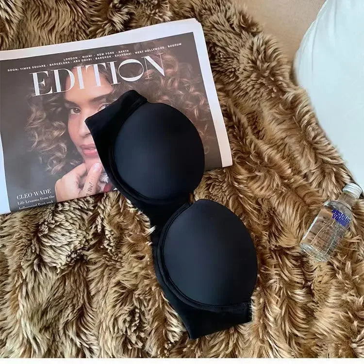 Womens 1/2 cup thickened steel ring bra underwear European and American
