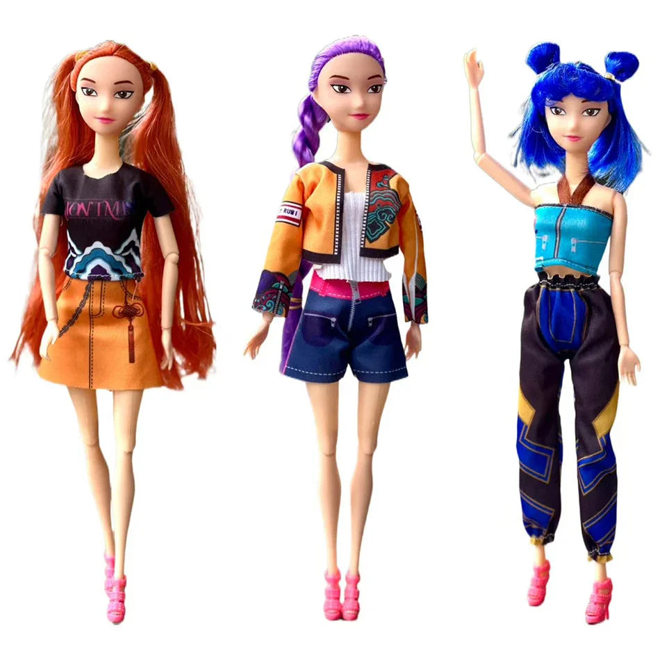 30cm NEW Anime KPop Demon Hunters Doll Vinyl Toy Rumi Mira zoi Character vinyl mask figurine Birthday Gift Fan Club Gifts