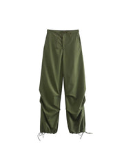 Women Fashion Parachute Cargo Pants Vintage Jogging Trousers