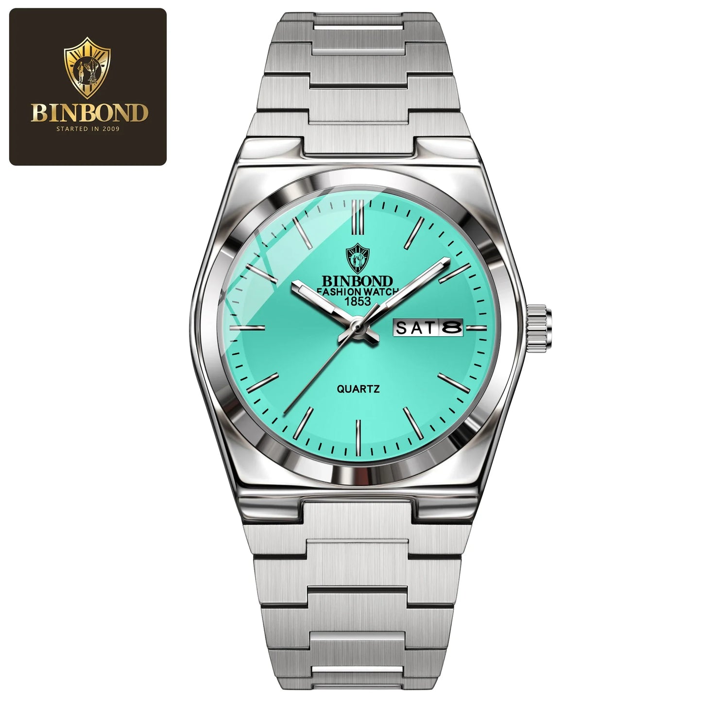 BINBOND 103 Business Women's Quartz Watch Waterproof Double Calendar Night Light Non Mechanical Ultra Thin Women's Quartz Watch