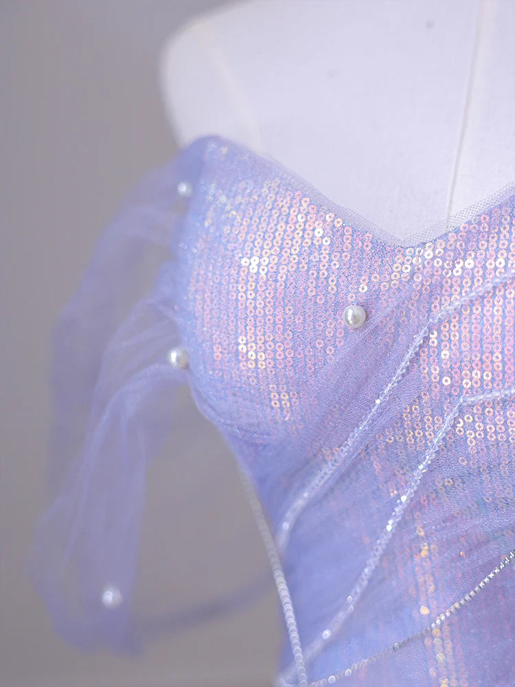 Homecoming Dresses: Evening Dress  Off The Shoulder Sequined Banquet Mermaid