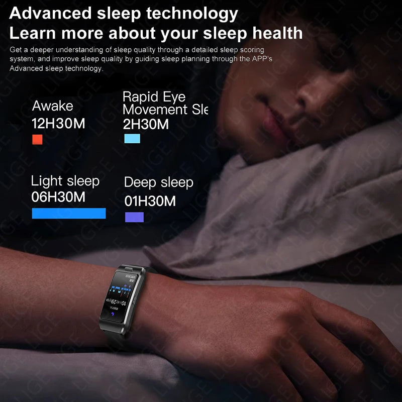 LIGE Sports Smart Watch with Earbuds Answer Make Calls 2 in 1 Bluetooth Music Watch GPS Track Fitness Smart Band for Women Men