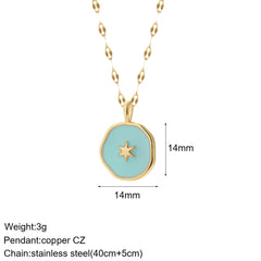 Heart Evil Blue Eye Sun Necklace for Women Cute Dog Bee Elephant Gold Color Pendant