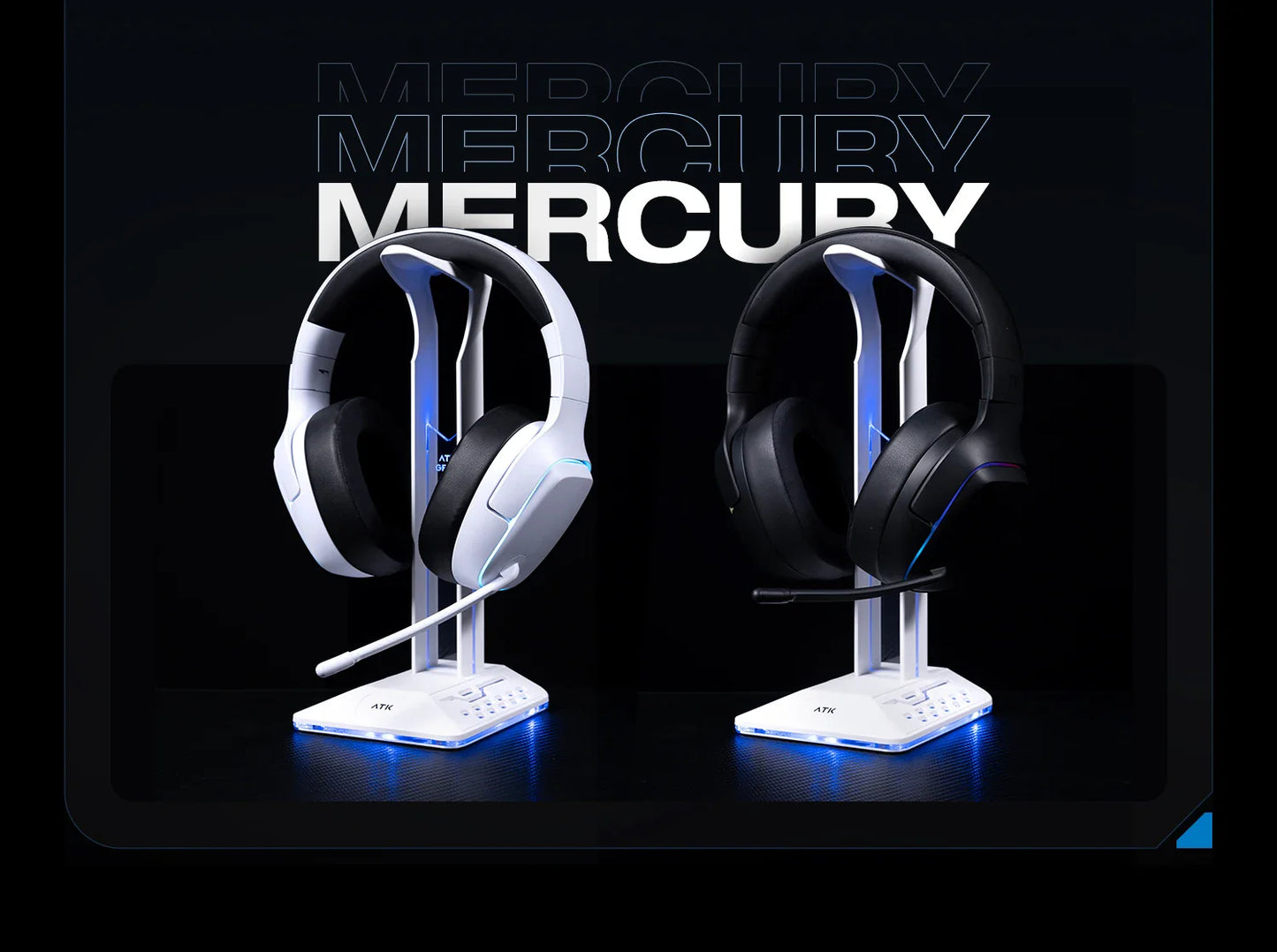 ATK M1 Game Headset Three Mode Wireless Headworn PS5  PC Gaming Headset Microphone Virtual 7.1 Surround Noise Reduction Headset