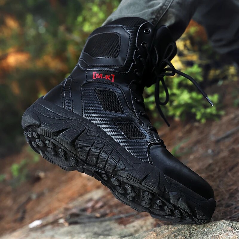 Work Security Steel Toe Men's Boots Anti-smashing Combat Ankle Boot Military Tactical Desert Boot