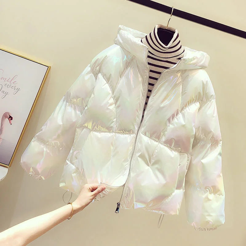 Down Cotton Jacket Winter Coat Thick Fashion Padded Short Hooded Jacket