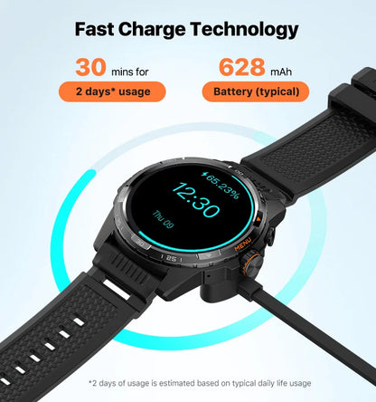 TicWatch Atlas Silver Smartwatch( Refurbished), GPS, barometer, compass, 110+ workout, only for Android