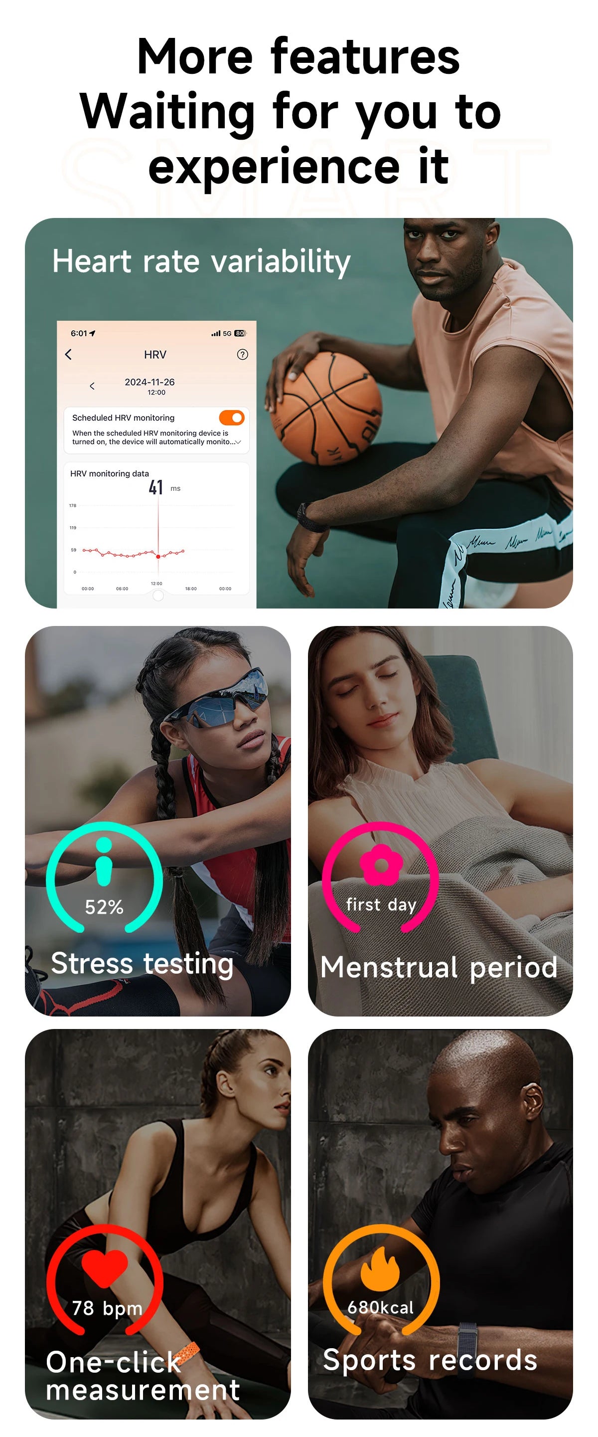 LIGE No Screen Smart Watch Men's Sports Outdoors Fitness Heart Rate Monitor 1ATM Waterproof New Smartwatch For Andrio IOS 2025