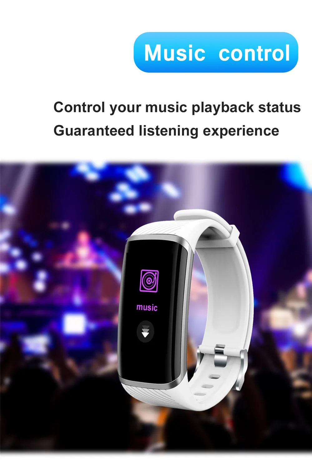 Smart Fitness Bracelet Heart Rate Blood Pressure Fitness Tracker  ForAndroid IOS Customize Wallpaper Smart Band Watch Men Women