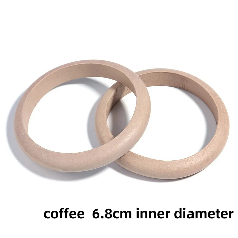 4pcs Women Elegant Natural Wood Square DIY Bracelet Coffee Girl Jewelry Ladies Gift Geometric Wooden Bangles For Women