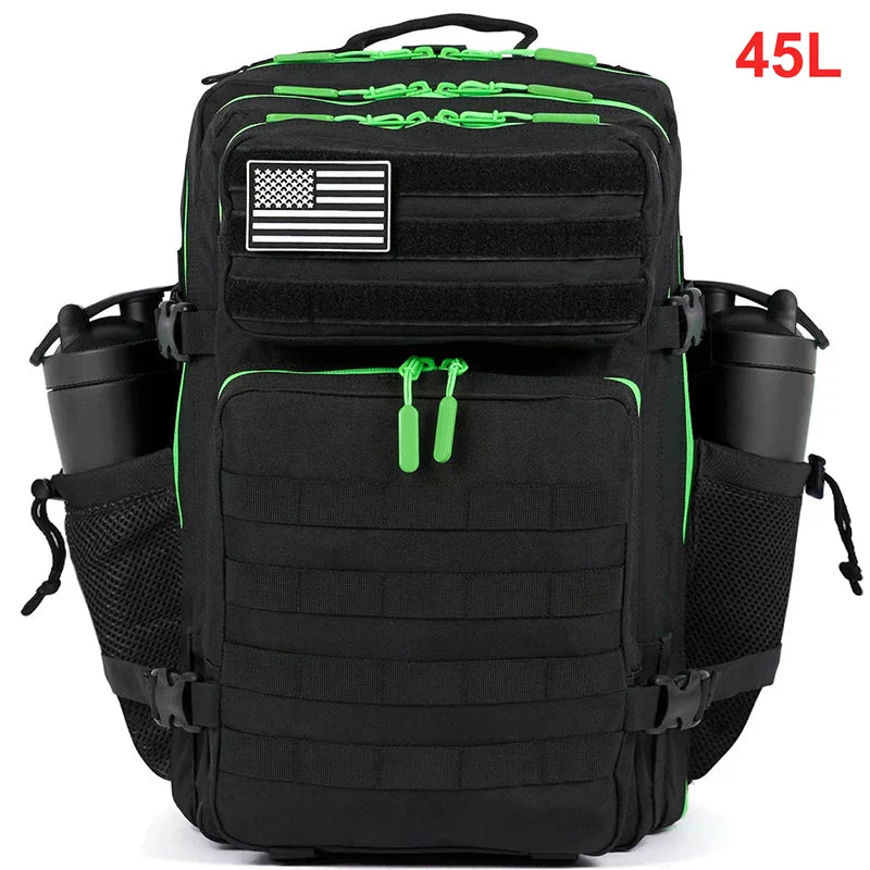 45L Tactical Backpack Men Outdoor Waterproof Sports Travel Gym Hiking Bug Out Bag Military Camping Hunting Survival Rucksack