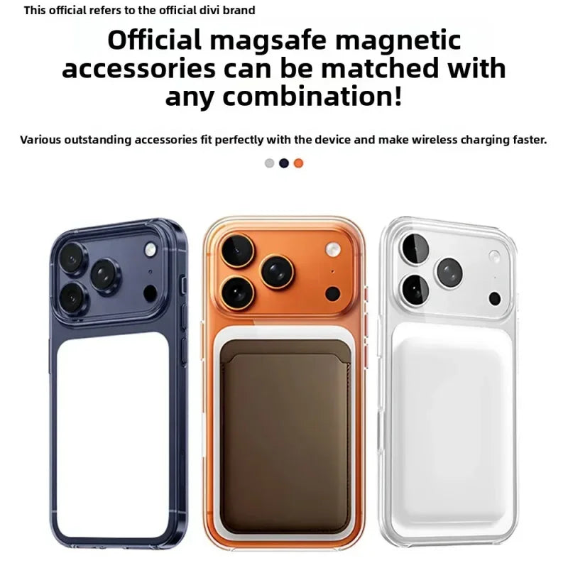 Magsafe Case For iPhone 17 Pro  17 Pro Max 17 Back Cover Transparent magnetic Wireless Charging