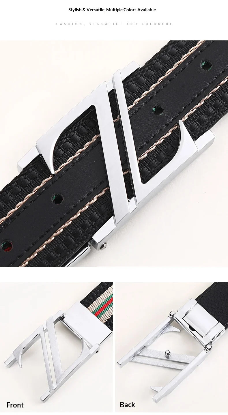 Leather luxury belt for men, stylish and handsome with high quality. Leather belt for women, durable and versatile for jeans.