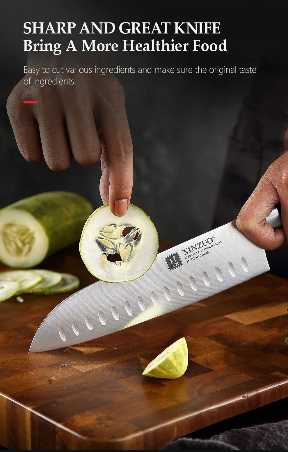 Kitchen Tools 6 PCS Kitchen Knife Set of Utility Cleaver Chef Bread Knife