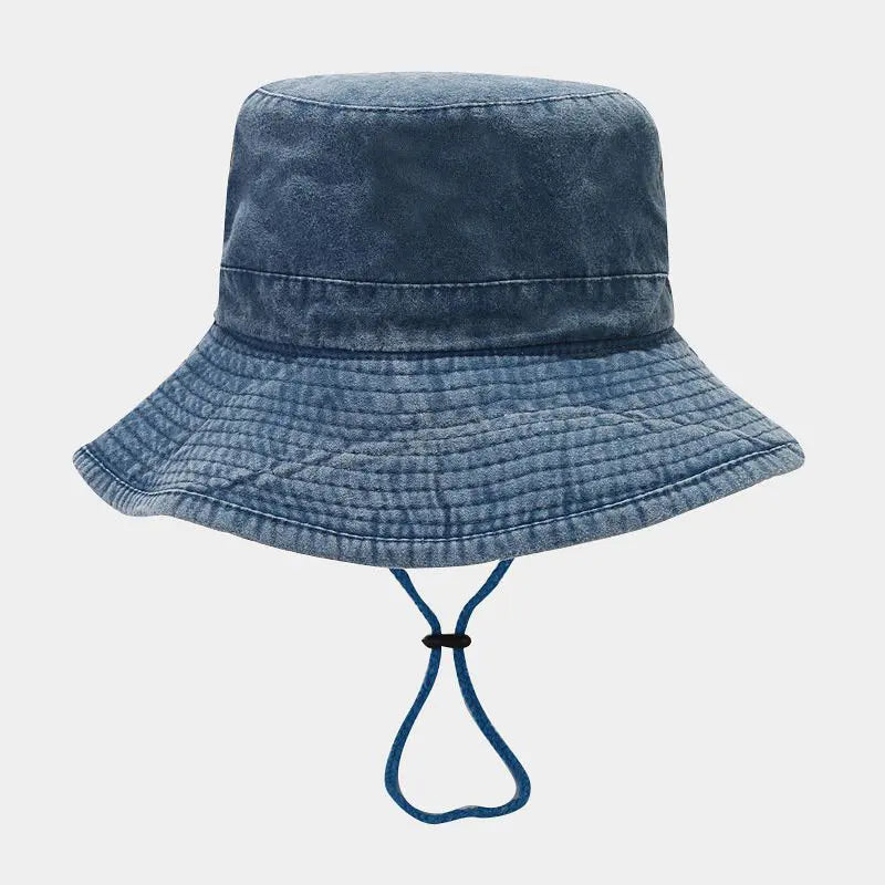 Four Seasons Cotton Solid Bucket Hat Fisherman Hat Outdoor Travel Sun Cap
