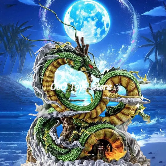 23cm/9.05in Anime Dragon Ball Z Shenron Figure Goku And Shenron Action Figurine Model Pvc Statue Doll Collection Toy Gifts