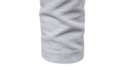 AIOPESON Deer Embroidery Men's Polo Shirts Solid Color Long Sleeve Polo Shirts for Men New Spring Social Business Polos Male